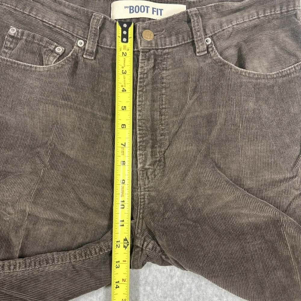 GAP Boot Fit Vintage Corduroy Pants Men's 35x30 Brown Grunge Retro 90s Made USA